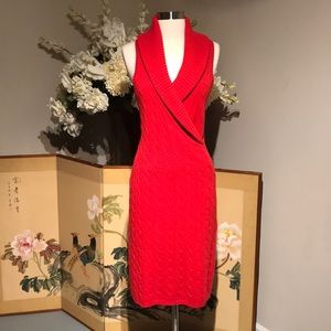 NWT Ralph Lauren Black Label Red Cashmere Dress M